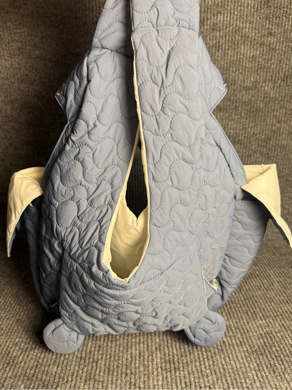 Quilted Front Pet Carrier Slings Bag for Small Dogs & Cats – Pastel Blue